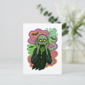 De Schreeuw - Zombie Cartoon Briefkaart (Staand voorkant)