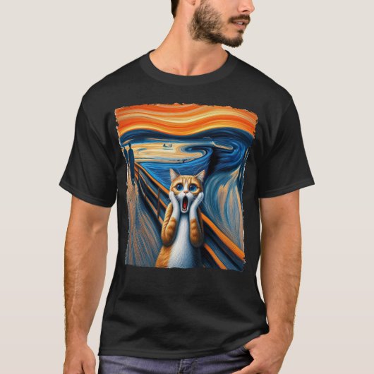 De schreeuwende kat t-shirt (Voorkant)