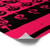 de schrijfmachine - donker poster (Hoek)