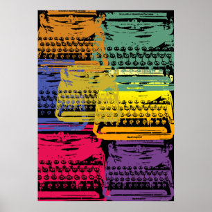 de schrijfmachine - donker poster