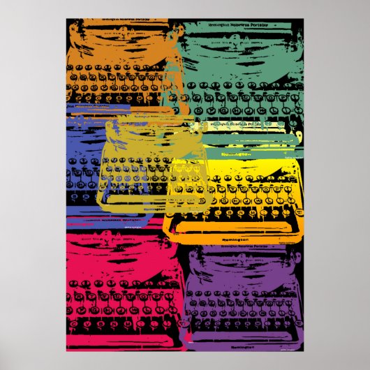 de schrijfmachine - donker poster (Voorkant)