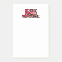 De schrijver niet storen