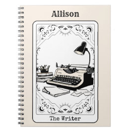 De schrijver Tarot Kaart gepersonaliseerde auteur Notitieboek