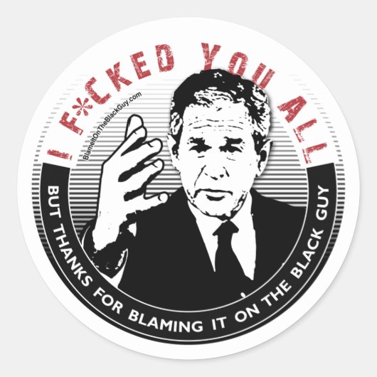 De schuld geven aan de Black Guy Sticker (Voorkant)