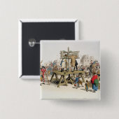 De schuld vierkante button 5,1 cm (Voorkant /achterkant)