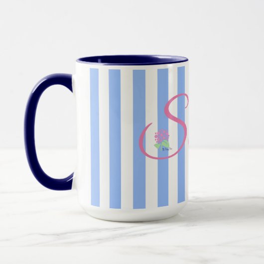 De Sconset Blue Stripe Mok (Links)