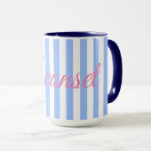 De Sconset Blue Stripe Mok (Voorkant rechts)