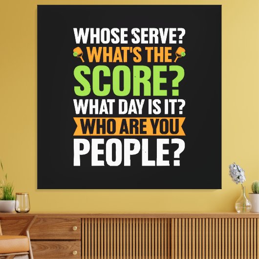 De score Pickleball Lover Canvas Afdruk (Insitu (Woonkamer))