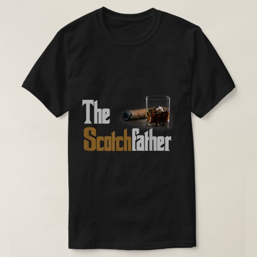 De Scotch Father T-Shirt Funny Whiskey Lover Gift (Design voorkant)