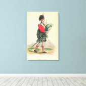 De Scotch Piper Canvas Afdruk (Insitu (Houten vloer))