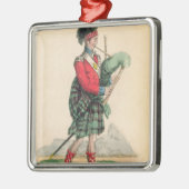 De Scotch Piper Metalen Ornament (Links)