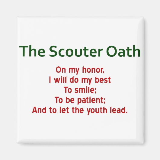 De Scouter Oath Magnet Magneet (Voorkant)