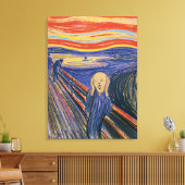 De Scream Edvard Munch (pastel 1895) Hoge kwalitei Canvas Afdruk (Insitu (Woonkamer))