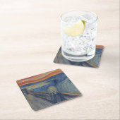 De Scream, Edvard Munch Vierkante Kartonnen Onderzetter (Insitu)