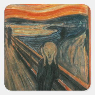 De Scream - Edvard Munch Vierkante Sticker