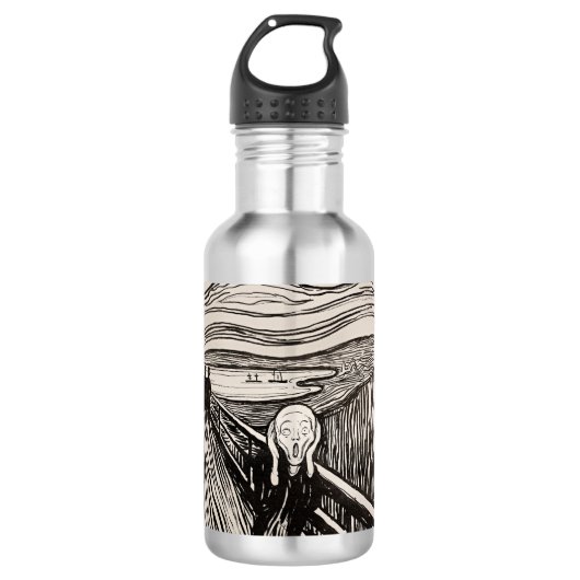 De Scream Edvard Munch Waterfles (Voorkant)