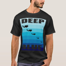 De  scuba duiken diep blauw duik neer Vlag T-shirt