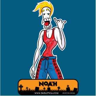 De sculptuur van Noah - Skekletica.com - webcomic Fotobeeldje Magneet