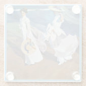 De Seashore, Joaquín Sorolla Glazen Onderzetter (Achterkant)