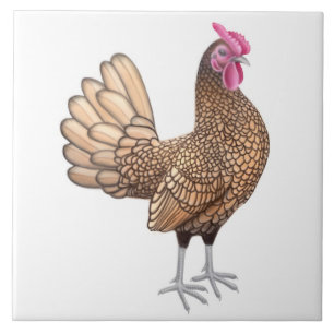 De Sebright Bantam Rooster Tile Tegeltje