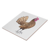De Sebright Bantam Rooster Tile Tegeltje (Zijkant)