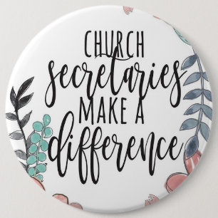 De secretarissen van de kerk maken een verschil Bu Ronde Button 6,0 Cm