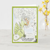 De sécurité de dragon carte de voeux drôle de (Fleur jaune)