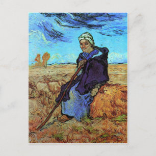 De sedes (na Millet) Van Gogh Fine Art Briefkaart