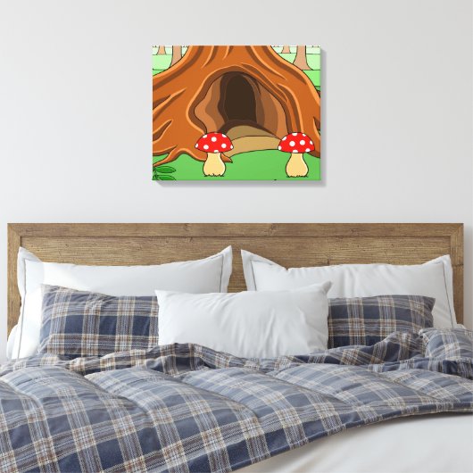 De segmentstructuur canvas afdruk (Insitu (Slaapkamer))