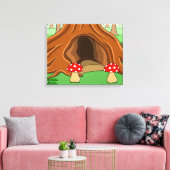 De segmentstructuur canvas afdruk (Insitu (Woonkamer))