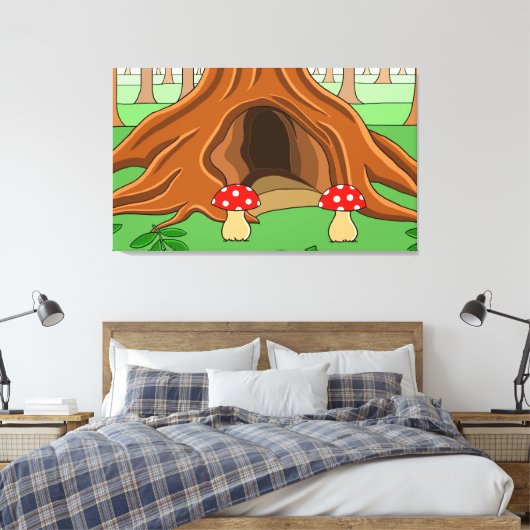 De segmentstructuur canvas afdruk (Insitu (Slaapkamer))