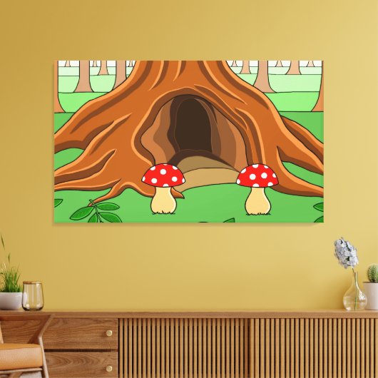 De segmentstructuur canvas afdruk (Insitu (Woonkamer))