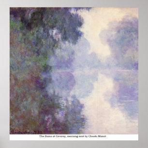 De Seine bij Giverny, ochtendmist van Claude Monet Poster