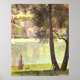 De Seine in Courbevoie, door Georges-Pierre Seurat Poster