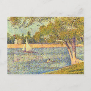De Seine in de Grand Jatte, Lente van Seurat Briefkaart
