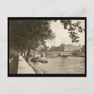 de seine, parijs, frankrijk Vintage Briefkaart