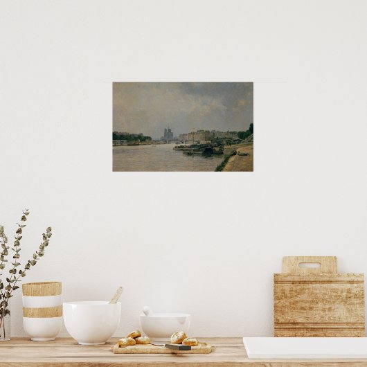 De Seine van de Quai de la Rapee Poster (Keuken)
