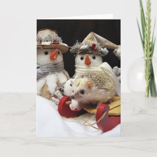 De seizoengebonden kaart van de Egel van Kerstmis (Voorkant)