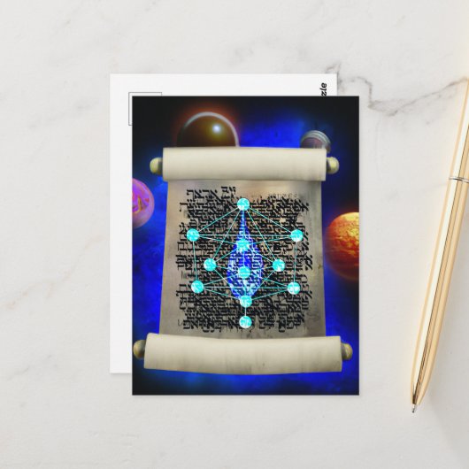 De Sephirot Creëer de wereld Briefkaart (Voorkant / Achterkant in situ)