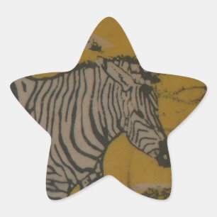 De Serengeti Spirit: Zebra Grazen in de Mara Ster Sticker