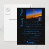 De sereniteit gebeden in Space Blue Briefkaart (Voorkant / Achterkant)