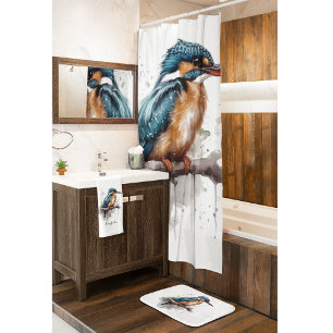 De sereniteit van de Kingfisher Douchegordijn