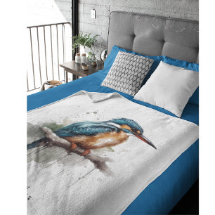 De sereniteit van de Kingfisher Fleece Deken