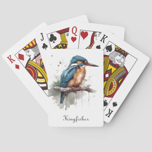 De sereniteit van de Kingfisher Pokerkaarten (Achterkant)