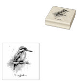 De sereniteit van de Kingfisher Rubberstempel (Gestempeld)