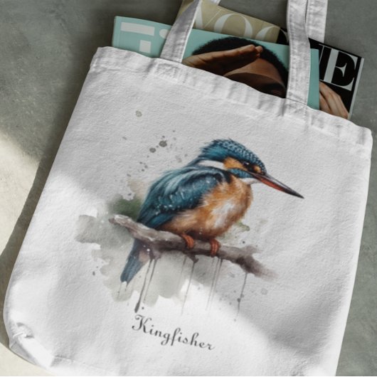 De sereniteit van de Kingfisher Tote Bag