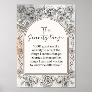 De Serenity Gebeds Muur Kunst Poster