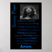 De serenity Prayer Blue Poster (Voorkant)