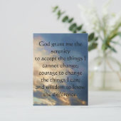 De Serenity Prayer Briefkaart (Staand voorkant)