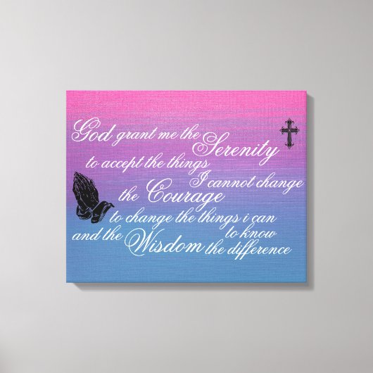De Serenity Prayer Canvas Afdruk (Voorkant)